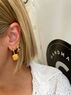 christina Christi | Minimalist Gold Hoop Earrings - Mom Charm 