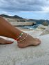 christina Christi | Handmade Colorful Beaded Ankle Bracelet White Corals, n Colorful Beads 