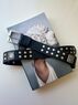 christina Christi | Handmade Black Leather Belt with Studs - Rock and Angry 