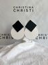 christina Christi | Ασπρόμαυρα Σκουλαρίκια με Κλιπ 