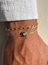 christina Christi | Men's Gold Evil Eye Bracelet n Chain Sterling SIlver  925 