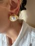 christina Christi | Gold Pearls Earrings 