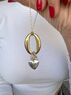 christina Christi | Long Heart Necklace Gold n Silver 