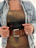 christina Christi | Brown Belt Women Wide - Hot Sand 