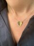 christina Christi | Gold Hammered Heart Necklace 