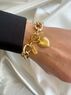 christina Christi | Gold Chunky Heart Bracelet 