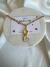 christina Christi | Gold Chunky Chain Heart Necklace 