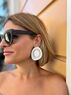christina Christi | Silver Mirrors Modern Earrings Asymmetric Shape 