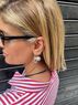 christina Christi | Silver Minimalist Earrings Stainless Steel Hoops 