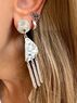 christina Christi | Silver Dangle Earrings Long 