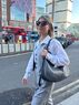 christina Christi | Gray Leather Shoulder Bag - Luxurious Gray 