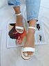 christina Christi | White Leather Open Toes Sandals 