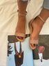 christina Christi | Dusty Pink Leather Open Toes Mules 