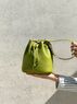 christina Christi | Green Leather Bucket Bag - Cleo 