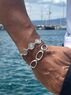 christina Christi | Silver Metal Bracelets Men Wide Charms n Discs 