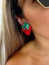 christina Christi | Strawberry Clip On Earrings 