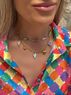 christina Christi | Colorful Crystals Necklaces  Stainless Steel 