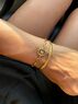 christina Christi | Gold Round Evil Eye Bracelet n Bangle 