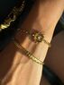 christina Christi | Gold Round Evil Eye Bracelet n Bangle 