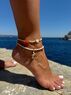 christina Christi | White Beaded Anklet Pearls n Beads 