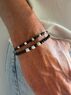 christina Christi | Minimal Beaded Bracelets Black n Silver 