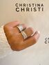 christina Christi | Silver Wide Rings Engraved Lines 