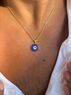 christina Christi | Mens Evil Eye Necklace Blue Disc 