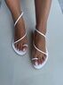 christina Christi | Chic Strappy Sandal White Leather 