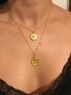 christina Christi | Gold Evil Eye Necklace, Gold Disc Necklace 