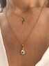 christina Christi | Gold Cross Necklace, Evil Eye Necklace 
