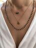christina Christi | Minimal Evil Eye Necklace, Trefoil Necklace, Rosario Necklace 