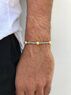 christina Christi | Hematite Beaded Bracelet with Gold Beads 