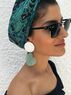 christina Christi | Green Leaf Earrings 