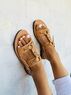 christina Christi | Brown Leather Sandals 