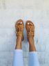 christina Christi | Brown Leather Sandals 
