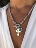 christina Christi | Silver Cross Necklace 