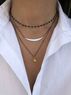 christina Christi | Black Layering Chain Necklaces Sterling Silver 925 