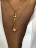 christina Christi | Sea Shell Necklace, Gold Cross Necklace 
