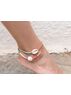 christina Christi | Colorful Beaded Seashell Ankle Bracelet 