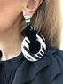 christina Christi | Zebra Hoop Earrings 