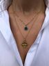 christina Christi | Gold Christian Geometric Necklace, Eye Necklace 