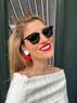 christina Christi | Red Lips Earrings with Clip On 