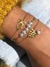 christina Christi | Gold Bracelets, Pineapple, Pearls, Leaf 