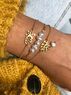 christina Christi | Gold Bracelets, Pineapple, Pearls, Leaf 