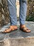 christina Christi | Leather Sandals Men Two Strappies 