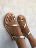christina Christi | Gold Gladiator Sandals 