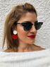 christina Christi | Red Lips Earrings with Clip On 