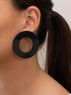 christina Christi | Black Hoop Earrings 