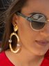christina Christi | Gold Statement Earrings Round 
