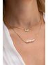 christina Christi | Gold Evil Eye Necklace, Tiny Pearls Necklace 